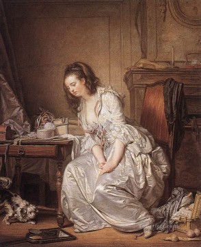  Mirror Painting - The Broken Mirror portrait Jean Baptiste Greuze